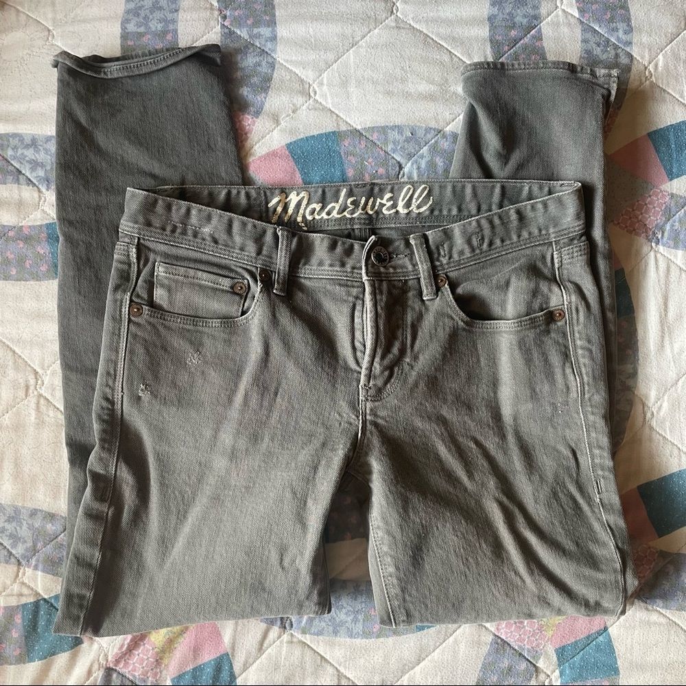 Madewell jeans low rise crop/ankle zipper size 27